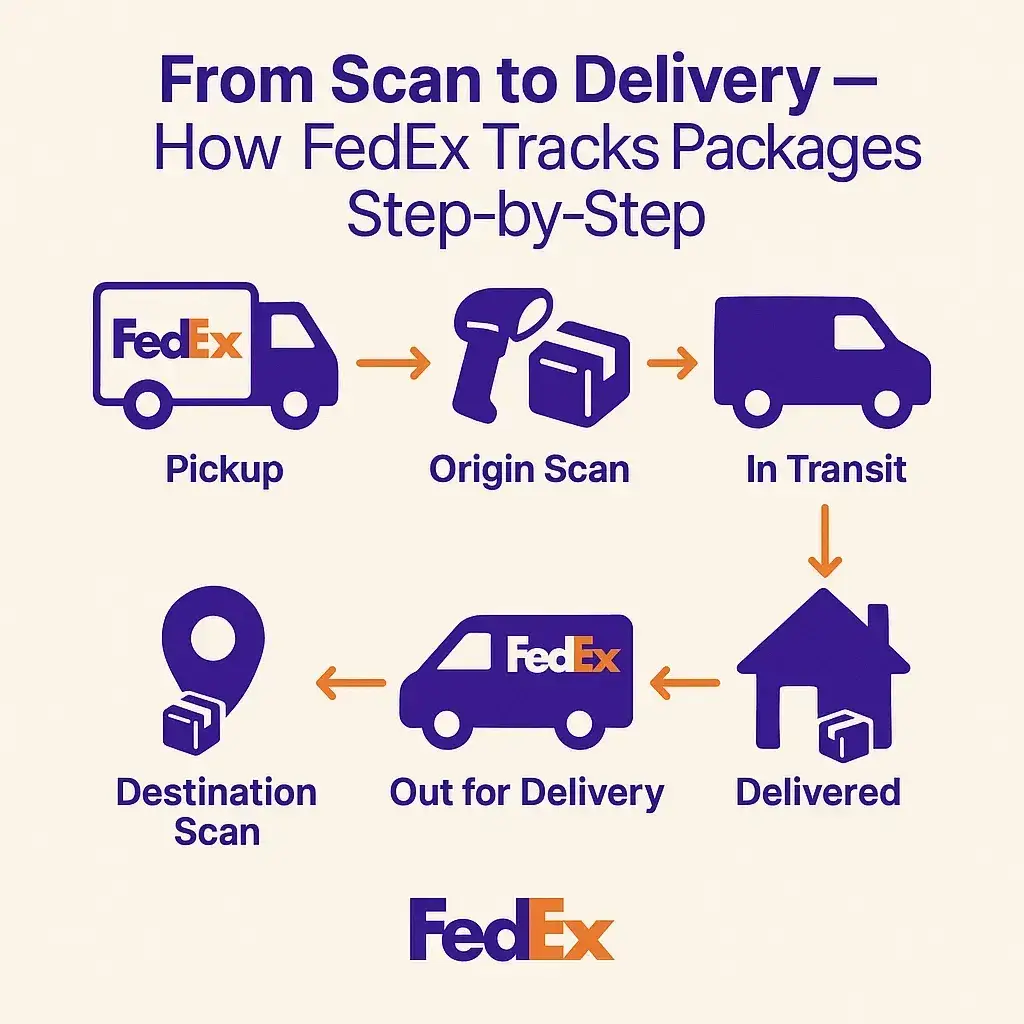 Must-Have FedEx Features for Delivery App Startups 1 FedEx Tracking Process