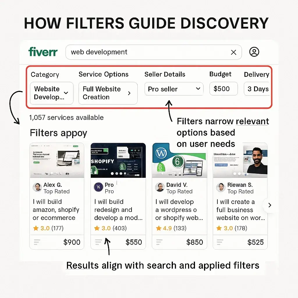 Top Fiverr Features That Power Freelance Platforms 2 Fiverr Filter Interface