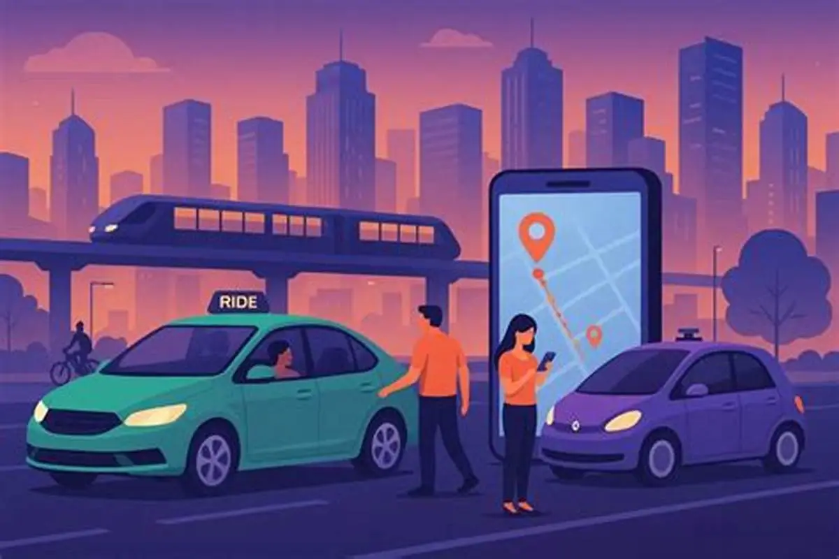 Visual concept comparing InDrive and Careem business models for mobility startups