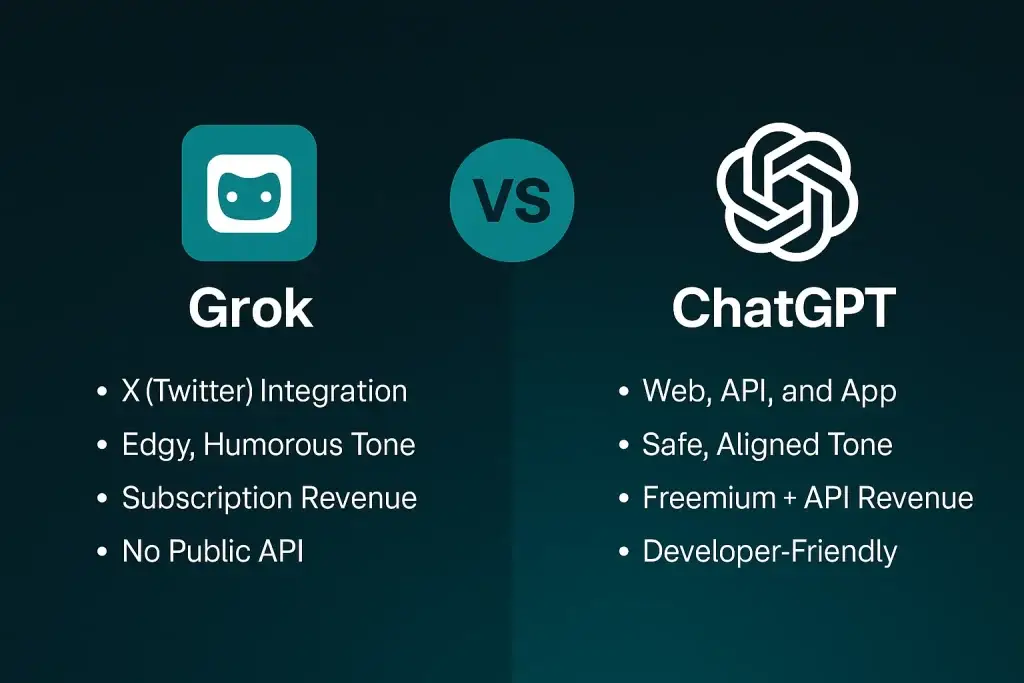 Grok vs ChatGPT | Business Model Guide for AI Startups 1 infographic image for grok vs chatgpt