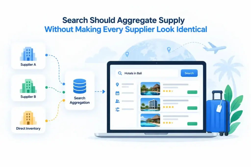 Online Travel Agency Platform Architecture: Supplier APIs, Inventory, Booking Engines, Payments, and Fulfillment 1 Travel search aggregation combining results from multiple suppliers and direct inventory while preserving supplier differences.