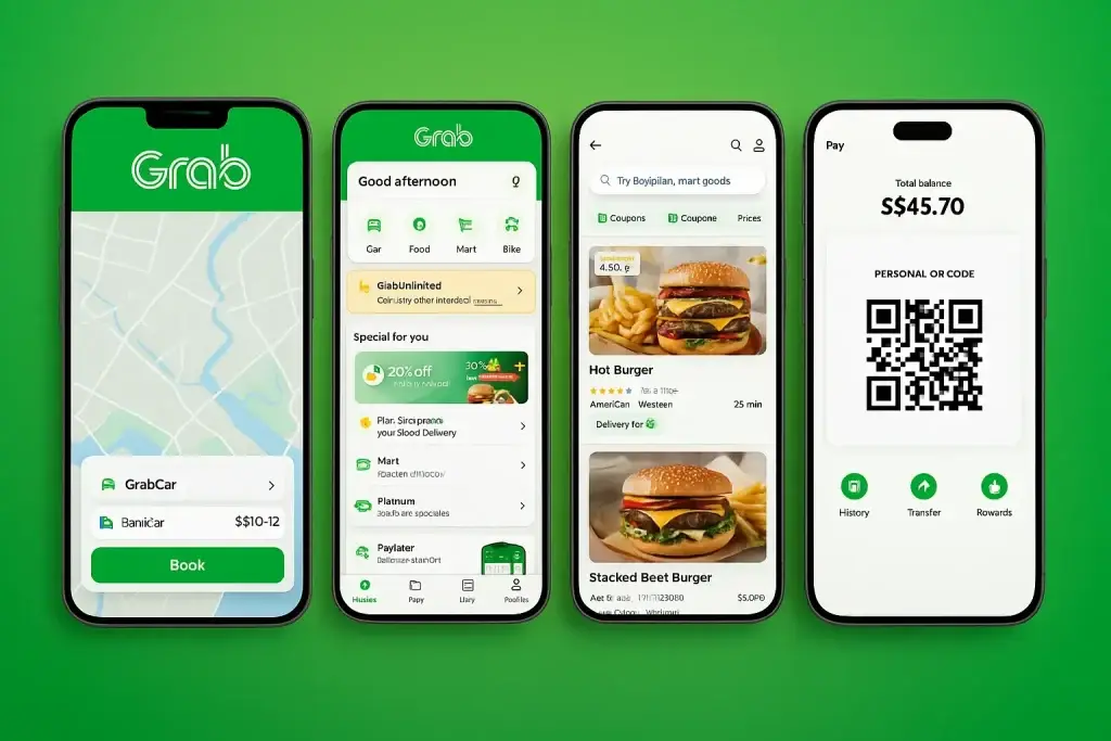 What Is Grab and How Does It Work? 2 grab app interface screenshots 2025