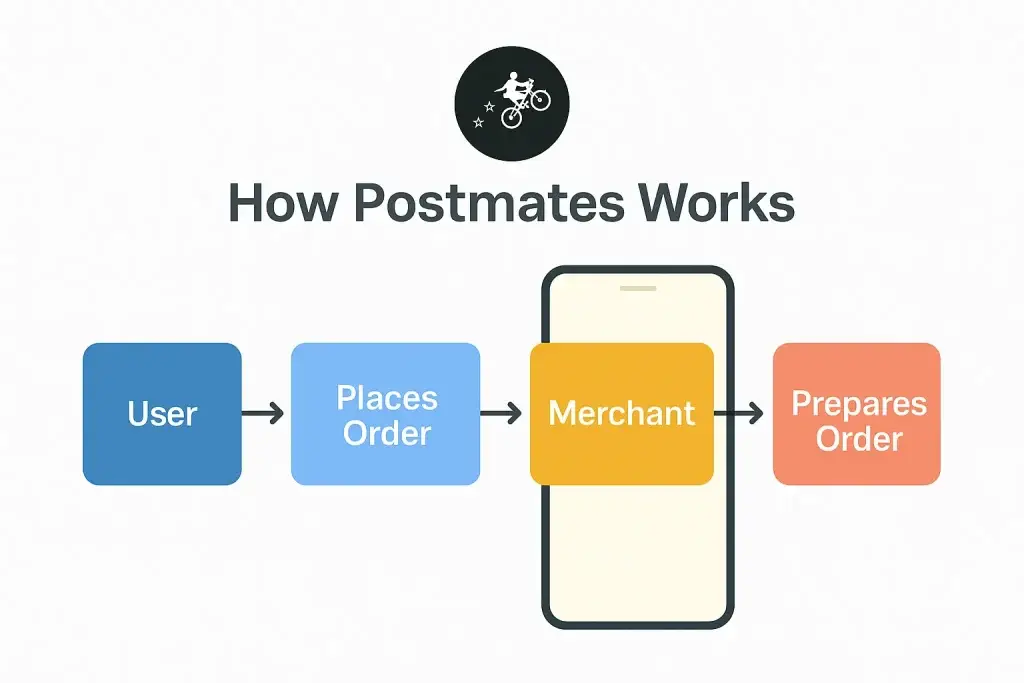 What is Postmates and How Does It Work? 2 how postmates works flowchart 2025