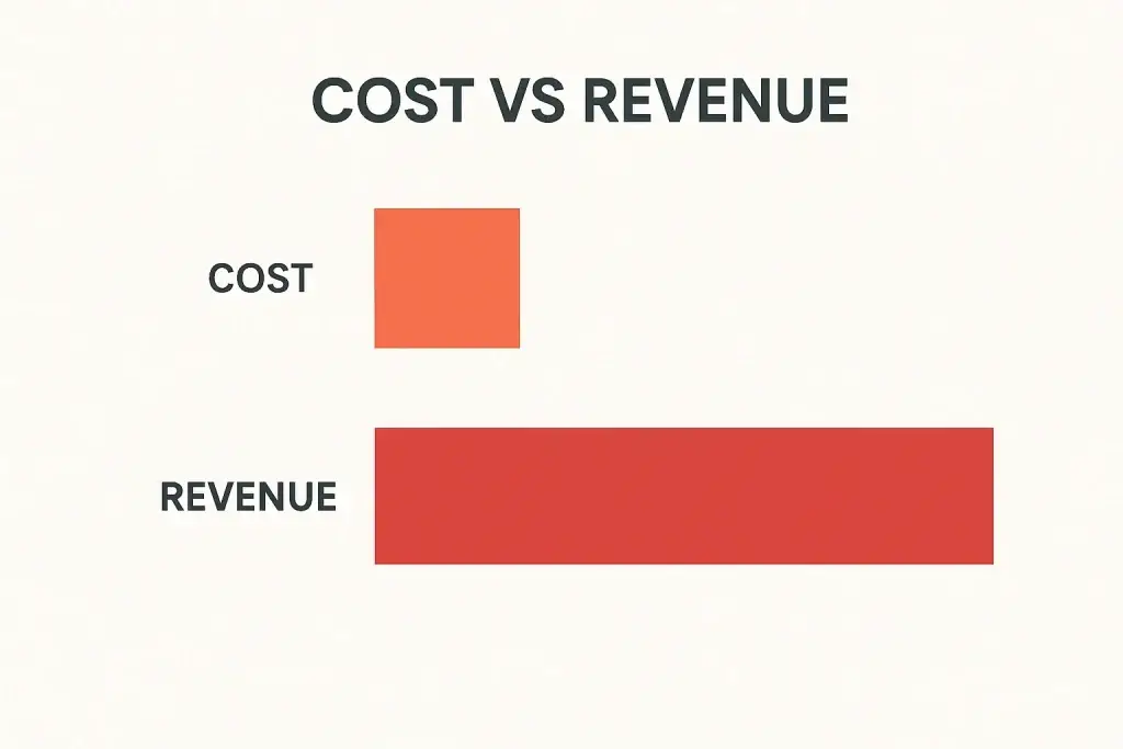Flaviar Revenue Model: How Flaviar Makes Money in 2026 1 Cost vs Revenue visualization flaviar