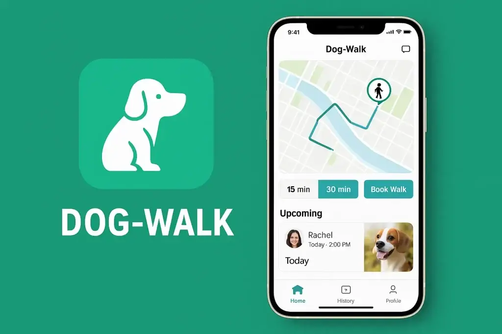 What Is Dog Walk and How Does It Work? Complete 2026 Guide 1 dog walk app logo and interface ui