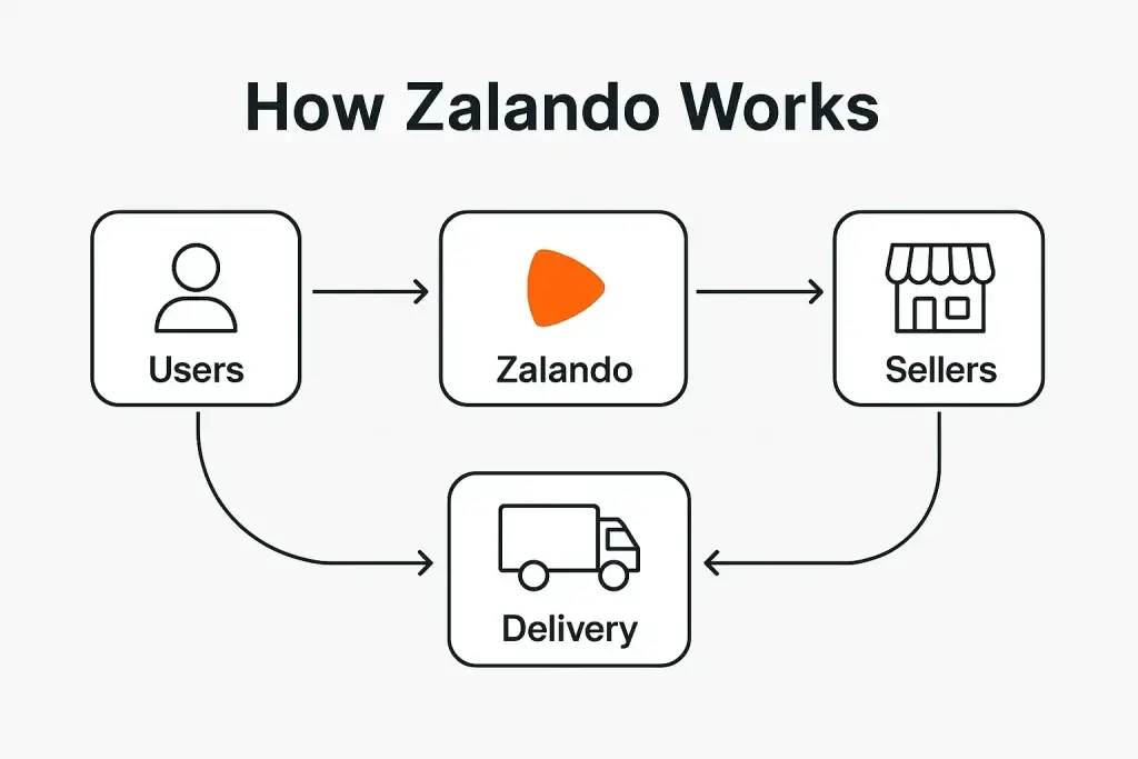 What is Zalando and How Does It Work? 1 how zalando works diagram