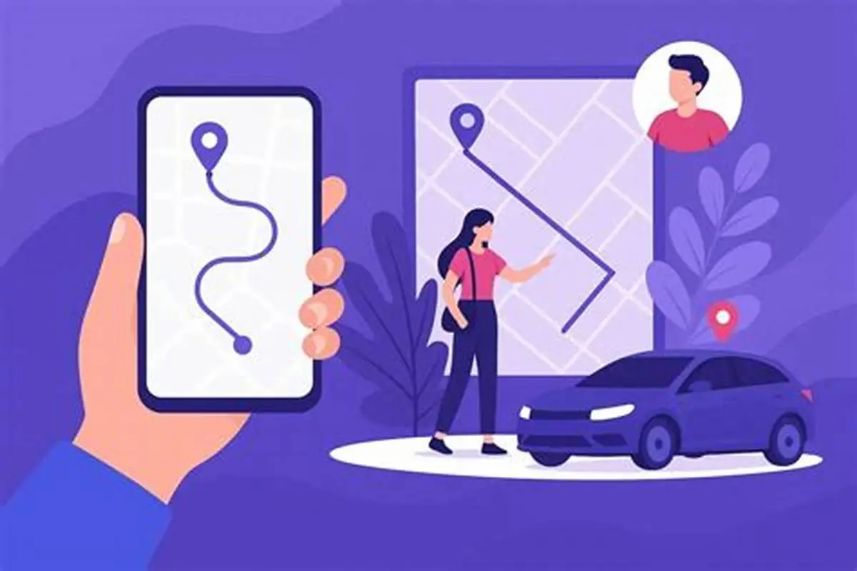 Lyft Clone revenue model concept showing ride-hailing cars and digital growth visuals