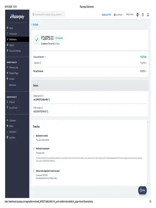 What is Razorpay and How Does It Work? 2 Razorpay dashboard showing multiple business payment solutions including payments, subscriptions, payroll and capital loan management.