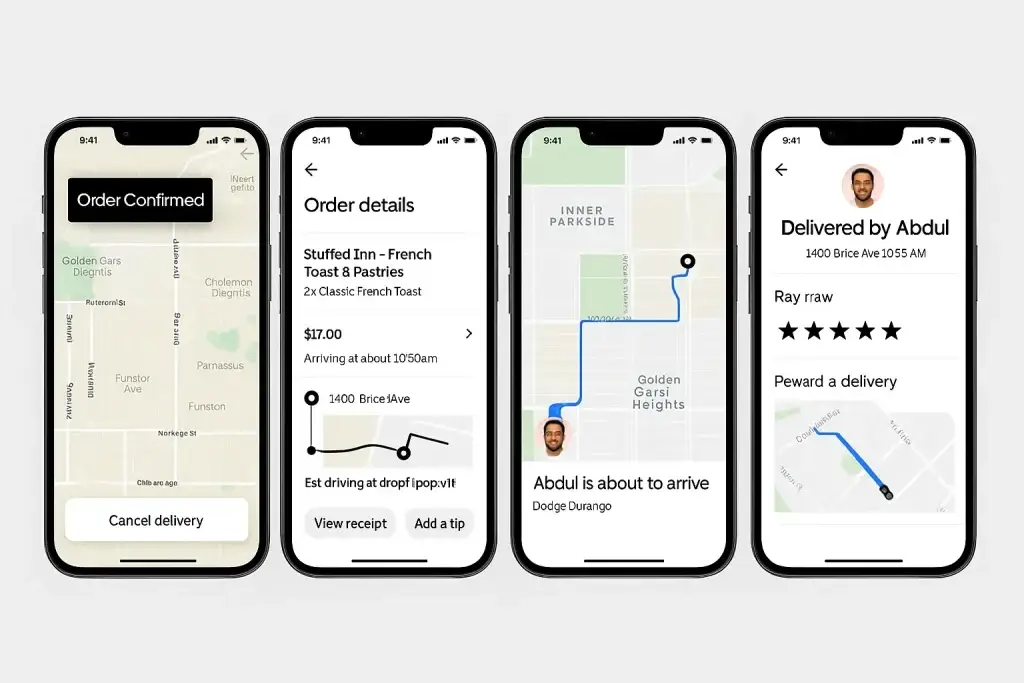 What is Uber Delivery App and How Does It Work? 2 uber delivery app feature screenshots