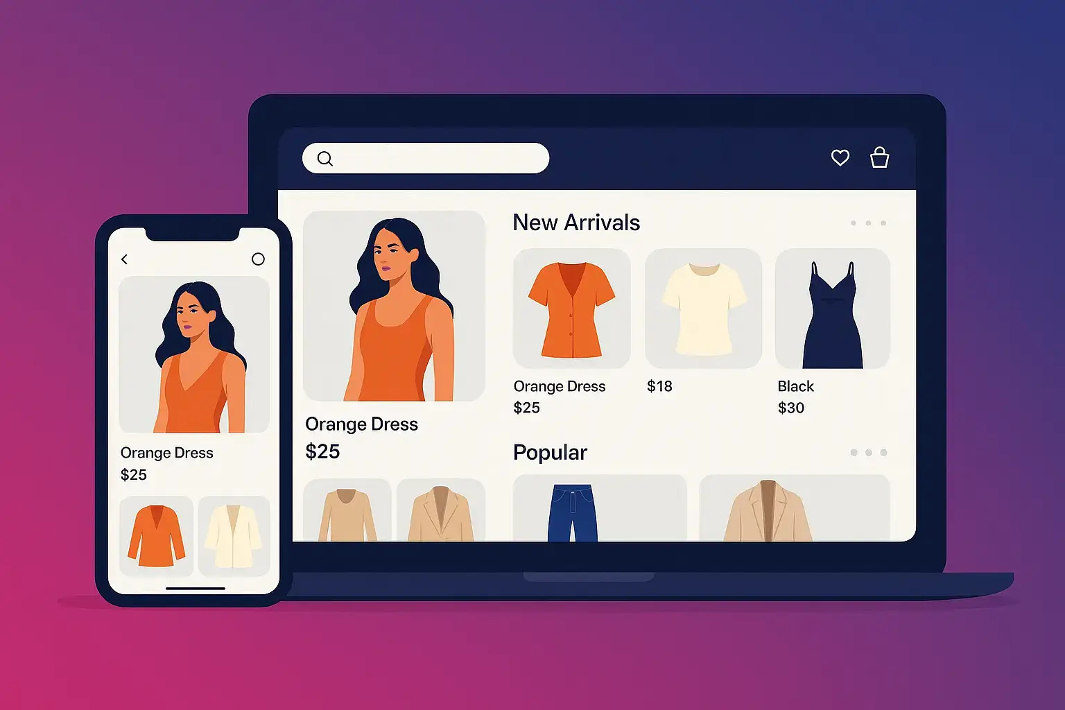 Engaging Shein Clone Script 2025 - Fashion eCommerce Interface Concept