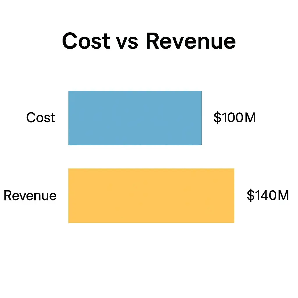 Dream Yacht Charter Revenue Model: How Dream Yacht Charter Makes Money in 2026 2 Cost vs Revenue visualization dream yatch