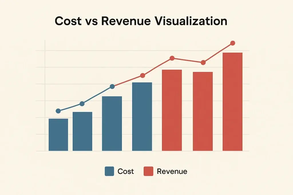 GetMyBoat Revenue Model: How GetMyBoat Makes Money in 2026 2 Cost vs Revenue visualization getmyboat