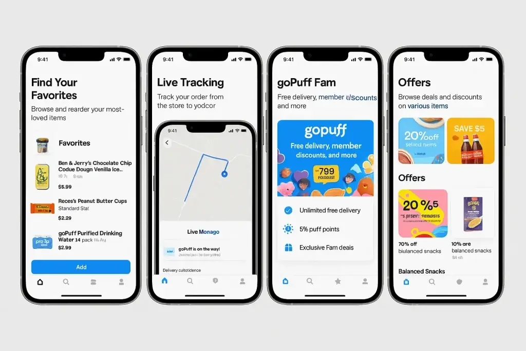 What is GoPuff and How Does It Work?ย 2 gopuff app feature screenshots