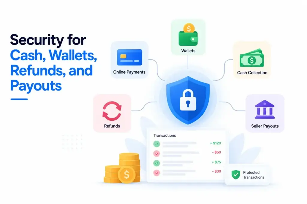 Online Retail Marketplace Security: Protecting Buyer Accounts, Seller Access, Payments, and Order Data 2 Security for marketplace cash, wallets, refunds, online payments, and seller payouts