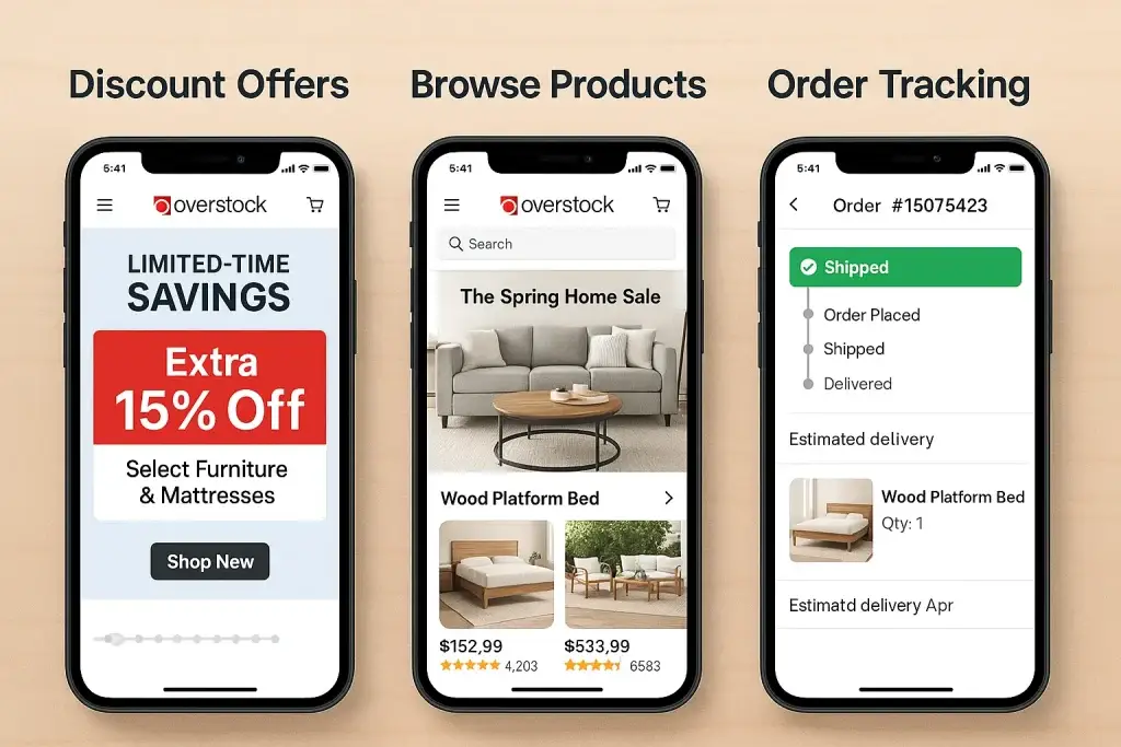 What Is Overstock and How Does It Work? 2 overstock app feature screenshots