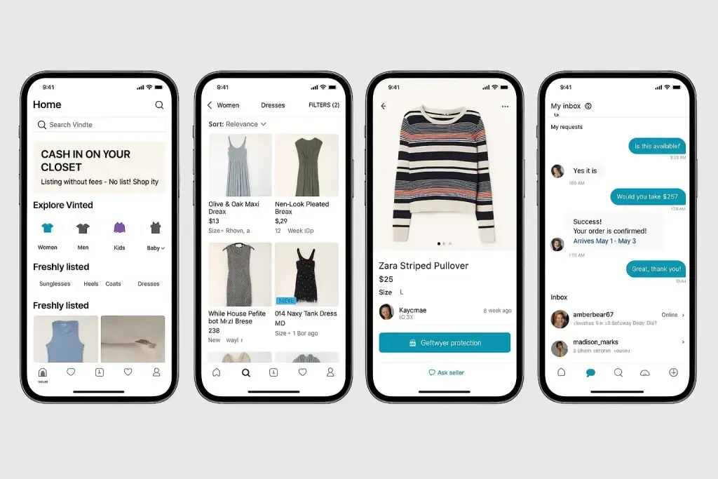 What is Vinted and How Does It Work? 2 vinted feature screenshots