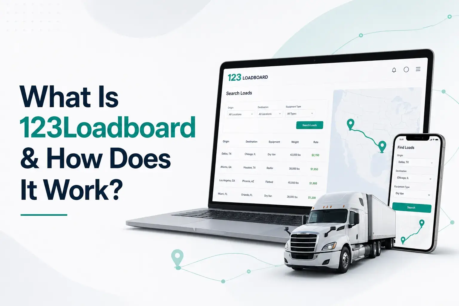 What is 123Loadboard and how it works for finding freight loads, comparing routes, and connecting carriers with available shipments