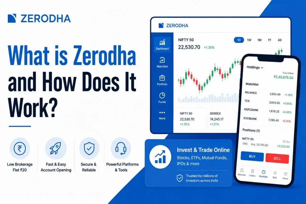 What is Zerodha and how does it work for online stock trading and investing