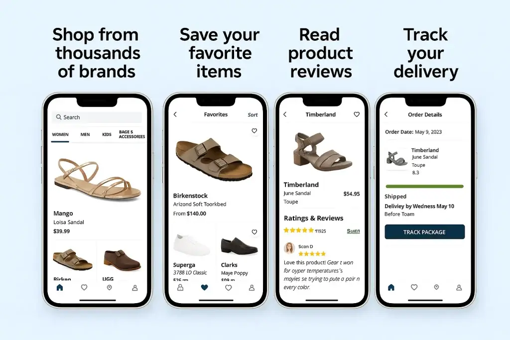 What is Zappos and How Does It Work? 2 zappos shopping process diagram