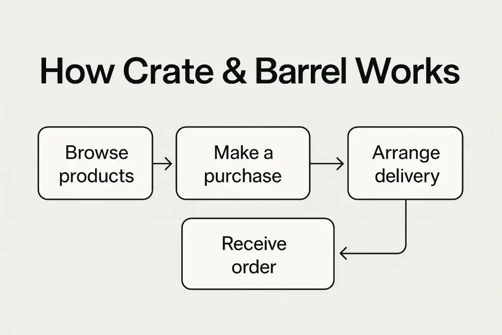 What is Crate & Barrel and How Does It Work? 1 how crate and barrel works flowchart