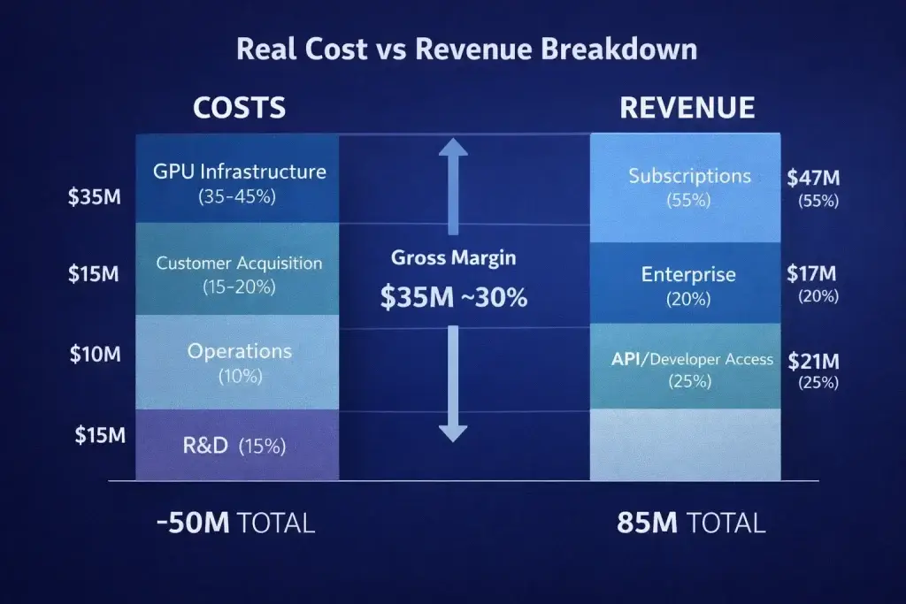 Pika Labs Revenue Model: How Pika Labs Makes Money in 2026 2 Cost vs Revenue visualization pikaway