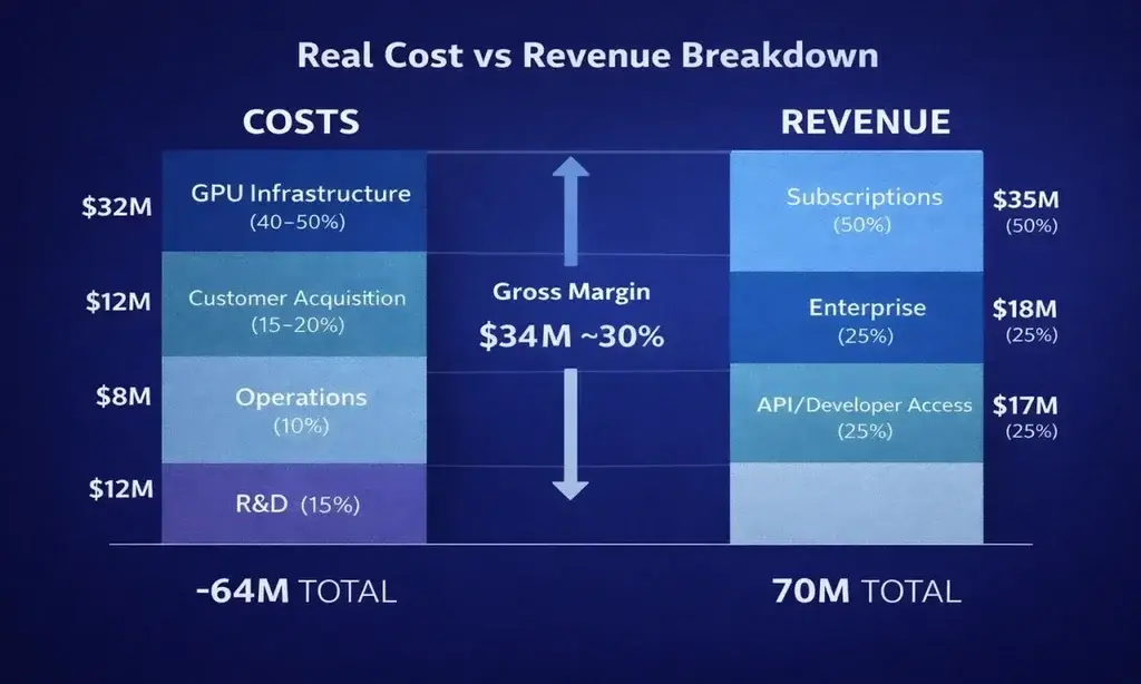 Runway ML Revenue Model: How Runway ML Makes Money in 2026 2 Cost vs Revenue visualization runway 1