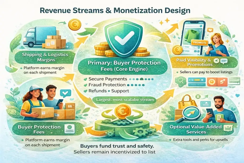 Business Model of Vinted : Complete Strategy Breakdown 2026 2 Revenue Streams and Monetization Design 32