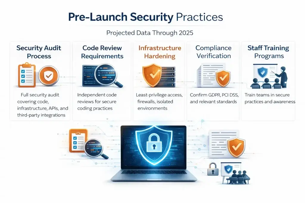 White-Label Dream Yacht Charter App Security: What You Must Know in 2026 2 Pre-launch security practices for white-label apps including security audits, code reviews, infrastructure hardening, compliance checks, and staff training
