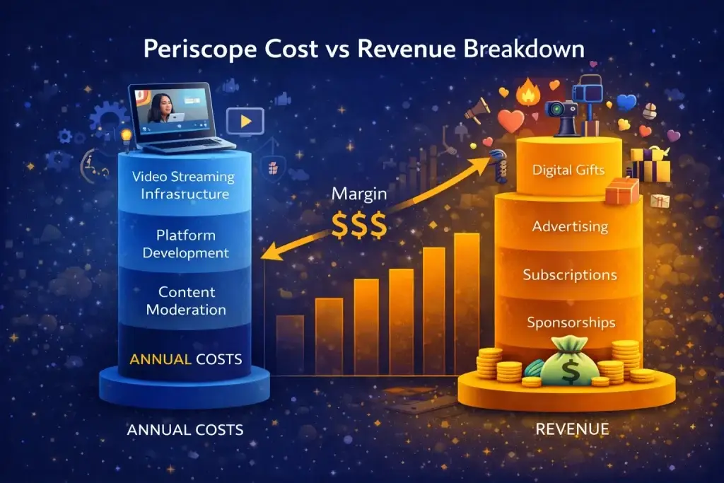 Periscope Revenue Model: How Periscope Makes Money in 2026 2 Cost vs Revenue breakdown Periscope