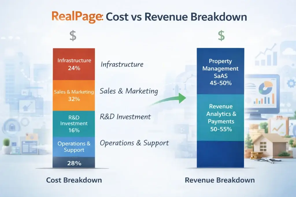RealPage Revenue Model: How RealPage Makes Money in 2026 2 Cost vs Revenue breakdown realpage
