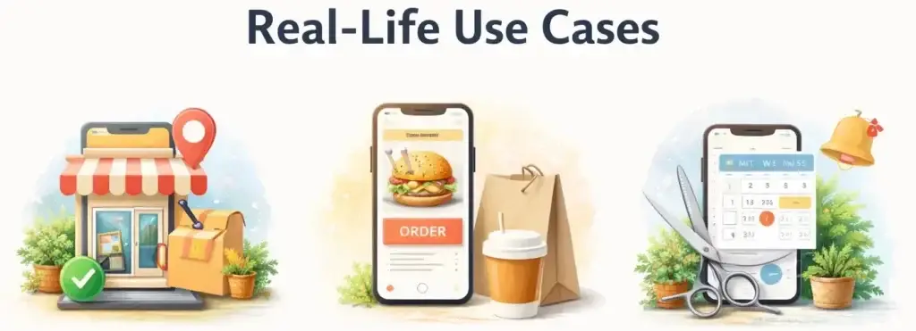 Advantages of Mobile Apps for Small Businesses in 2026 1 real life use cases of mobile apps for small businesses including retail store, restaurant ordering app, and service booking app