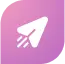 Gojek App Development Cost in 2026 : Complete Cost Guide 3 Pink paper plane icon with white send symbol