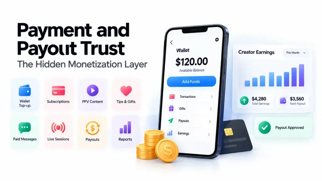 From Subscriptions to Multi-Stream Revenue: Monetization Options for a Subscription-Based Platform 2 Creator Subscription-Based Platform Monetization and payout system showing wallet balance, subscriptions, PPV content, tips, gifts, creator earnings, and payout approval.