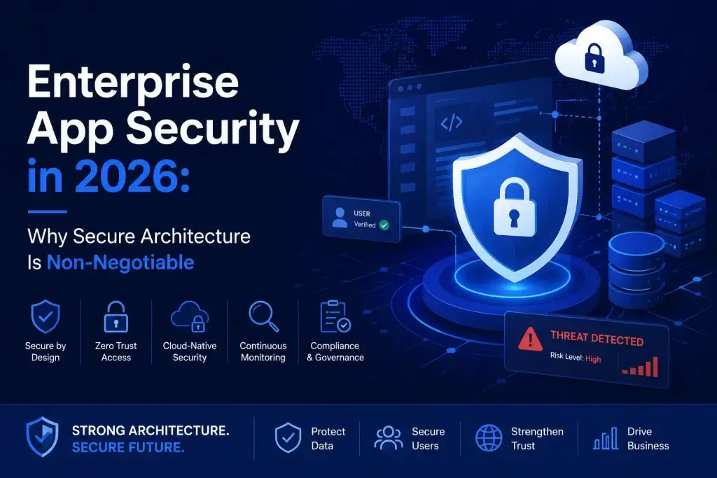 Enterprise app security in 2026 with secure architecture zero trust access cloud native security monitoring and compliance governance