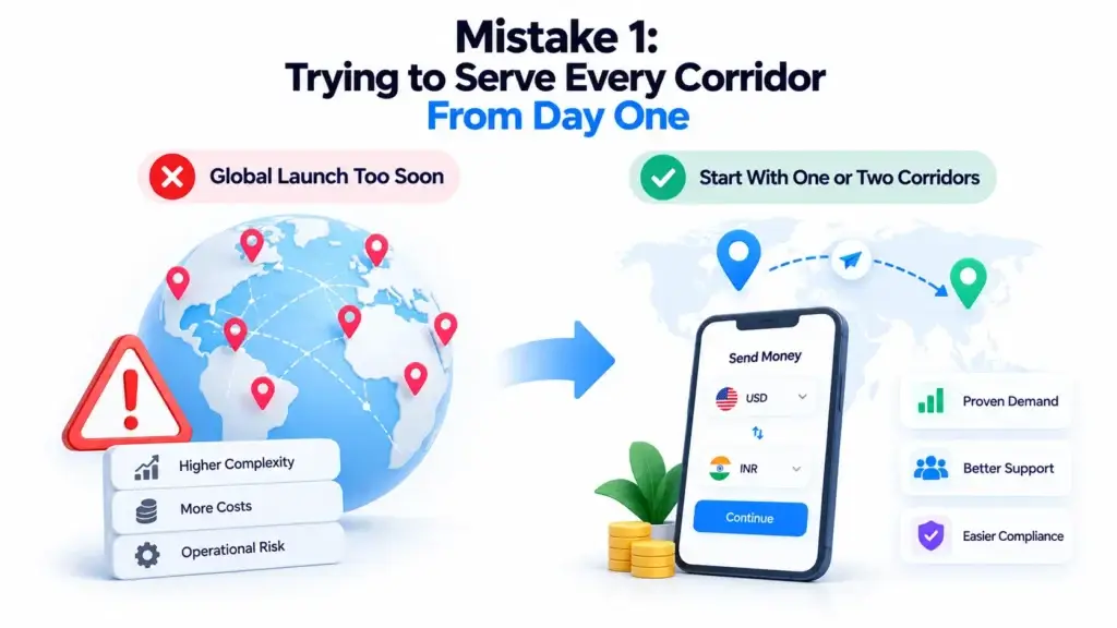 What Mistakes Should Startups Avoid When Launching a Cross-Border Payment Platform? 1 Cross-border payment platform mistakes of serving every payment corridor from day one instead of starting with one or two proven corridors