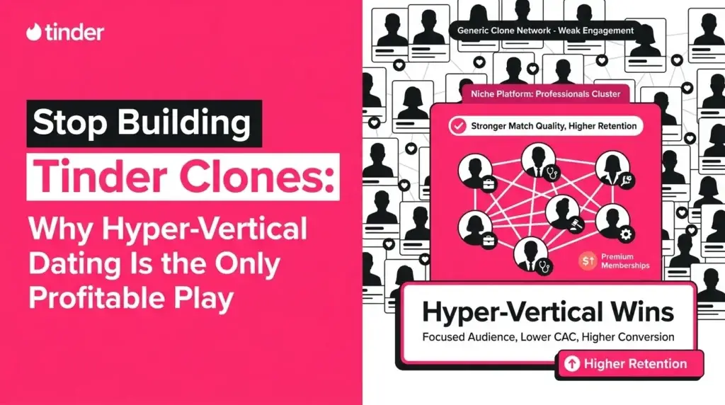 Founder comparing a mass-market dating app with a gated hyper-vertical dating community