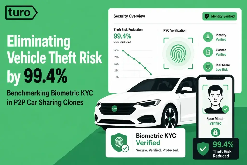 Biometric KYC verification workflow for P2P car sharing clone app