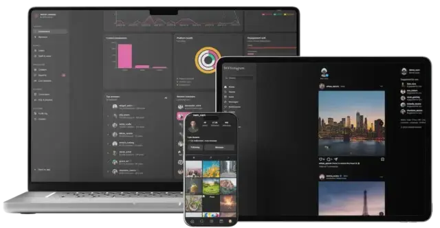 About 25 Instagram clone cross platform screens