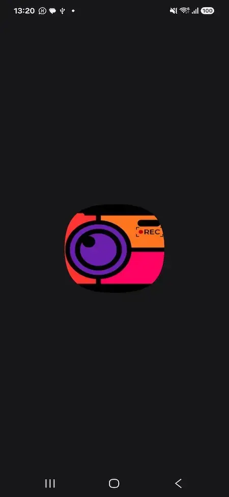 Instagram Clone 27 MXInstagram mobile splash screen with colorful camera logo on a dark background