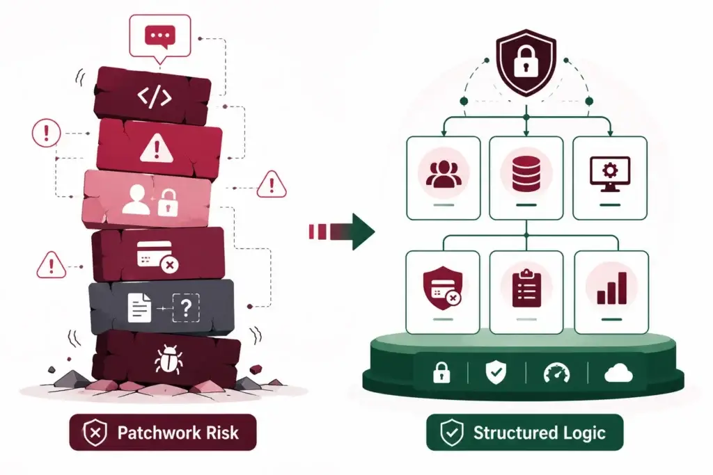 Security Showdown: AI-Prompted Syntax vs. Pre-Compiled Clone Logic 2 AI-generated app security debt caused by fragmented prompts and patchwork code