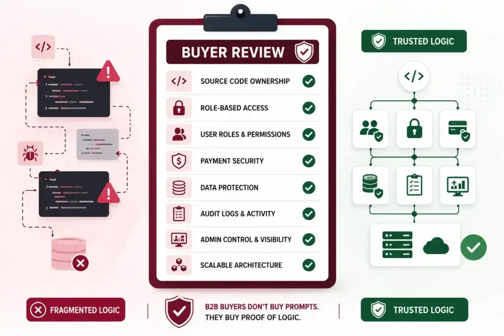 Security Showdown: AI-Prompted Syntax vs. Pre-Compiled Clone Logic 3 B2B buyer security review checklist for clone app architecture