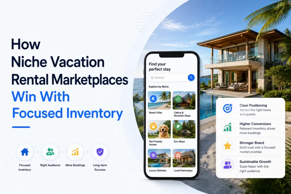 Niche vacation rental marketplaces use focused inventory to improve positioning, attract high-intent travelers, strengthen supply, and support sustainable growth.