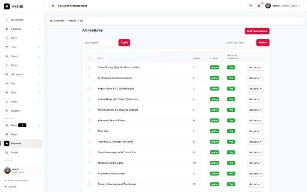 Airbnb Clone 40 Airbnb Clone Admin Feature Management
