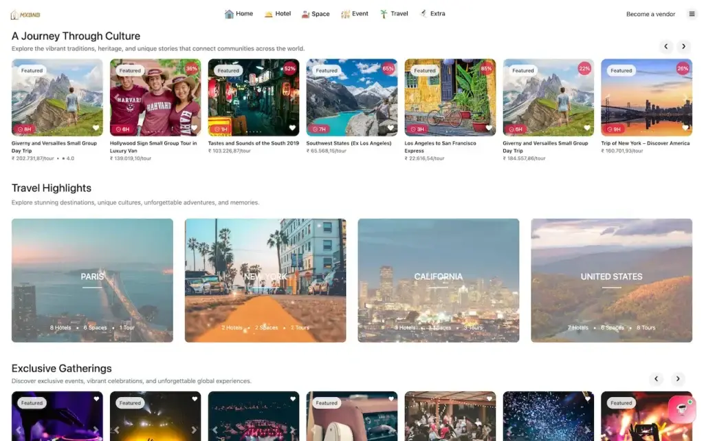 Airbnb Clone 44 Airbnb Clone Guest Travel Discovery Homepage