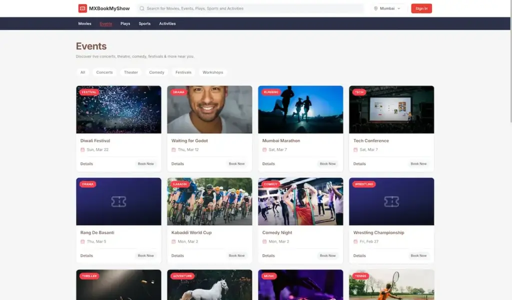 Bookmyshow Clone 34 MXBookMyShow-Movies-Events-Activities-More-08-03-2026_01_22_PM (1)