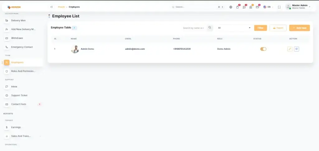 Noon Clone 51 Amazon Clone Admin Employee Management