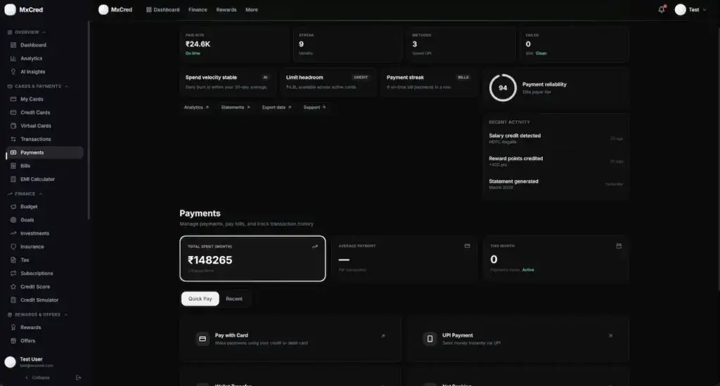 Cred Clone 40 Cred Clone Credit Card Bill Payment Dashboard