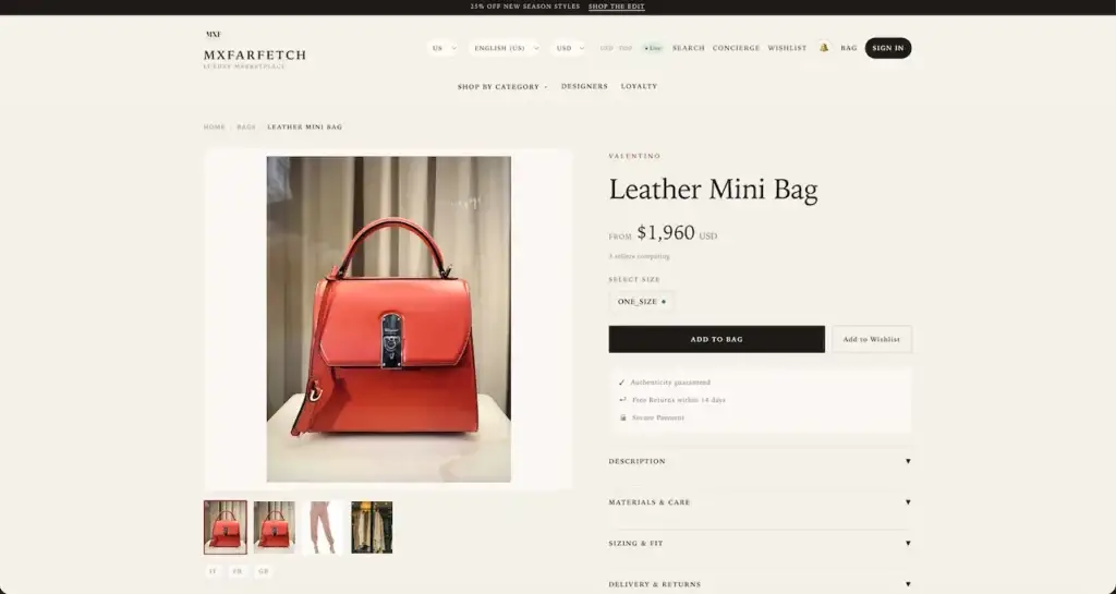 Farfetch Clone 40 Farfetch Clone Luxury Product Details