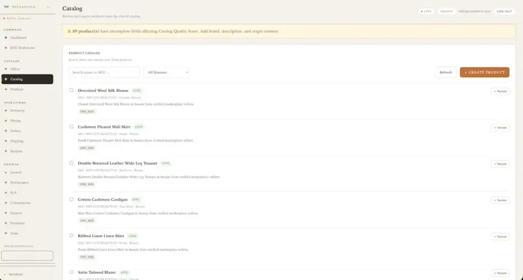 Farfetch Clone 47 Farfetch Clone Admin Product Inventory
