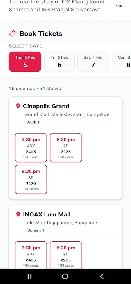 Bookmyshow Clone 18 Screenshot 20260803 144710 MXBookMyShow